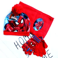 3-8Years New Autumn Winter Children Spider Cartoon Scarf Hat Glove Warm knitted hat Boy Girl Cap Child Christmas Hat 2