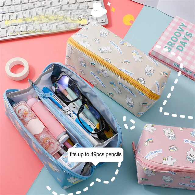 Pencil Case Lapiceras Estuche Escolar Rabbit Pencil Box Cute Pouch Pen Case  Japanese School Stationery Aesthetic Kawai Kalemlik - Pencil Cases -  AliExpress