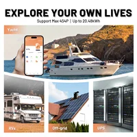 Batterie LiFePO4 Humsienk 12V 100Ah avec BMS 100A et Bluetooth, 15000 cycles, batterie au phosphate de fer et de lithium pour stockage d'énergie solaire domestique 7