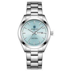 PAAZOMU Luxury Men's Waterproof Stainless Steel Quartz Business Watch (A)