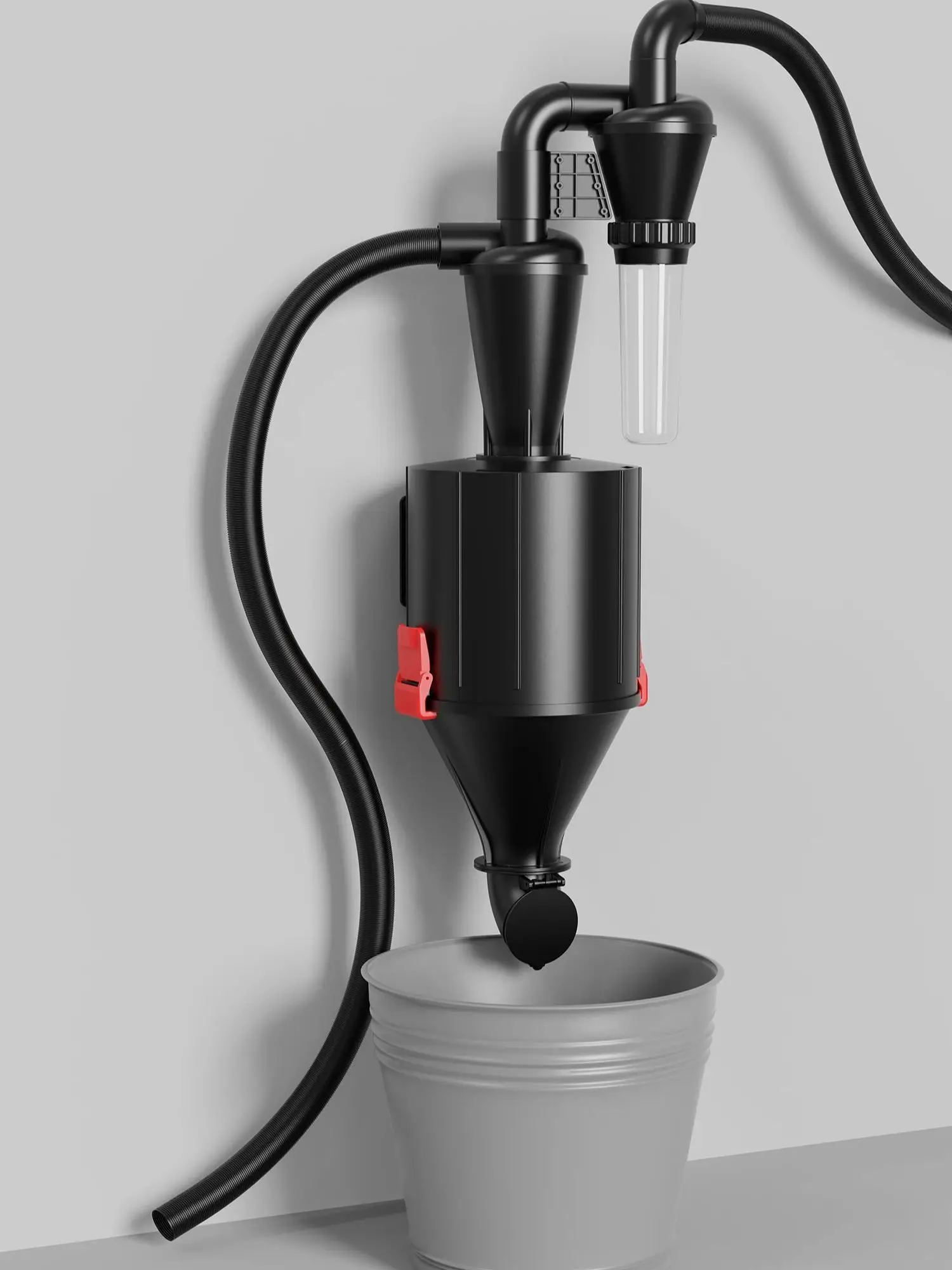 Pemedor Double Cyclone Dust Collector DIY Turbocharged Woodworking Filter Industrial Separator Canister For Enhanced