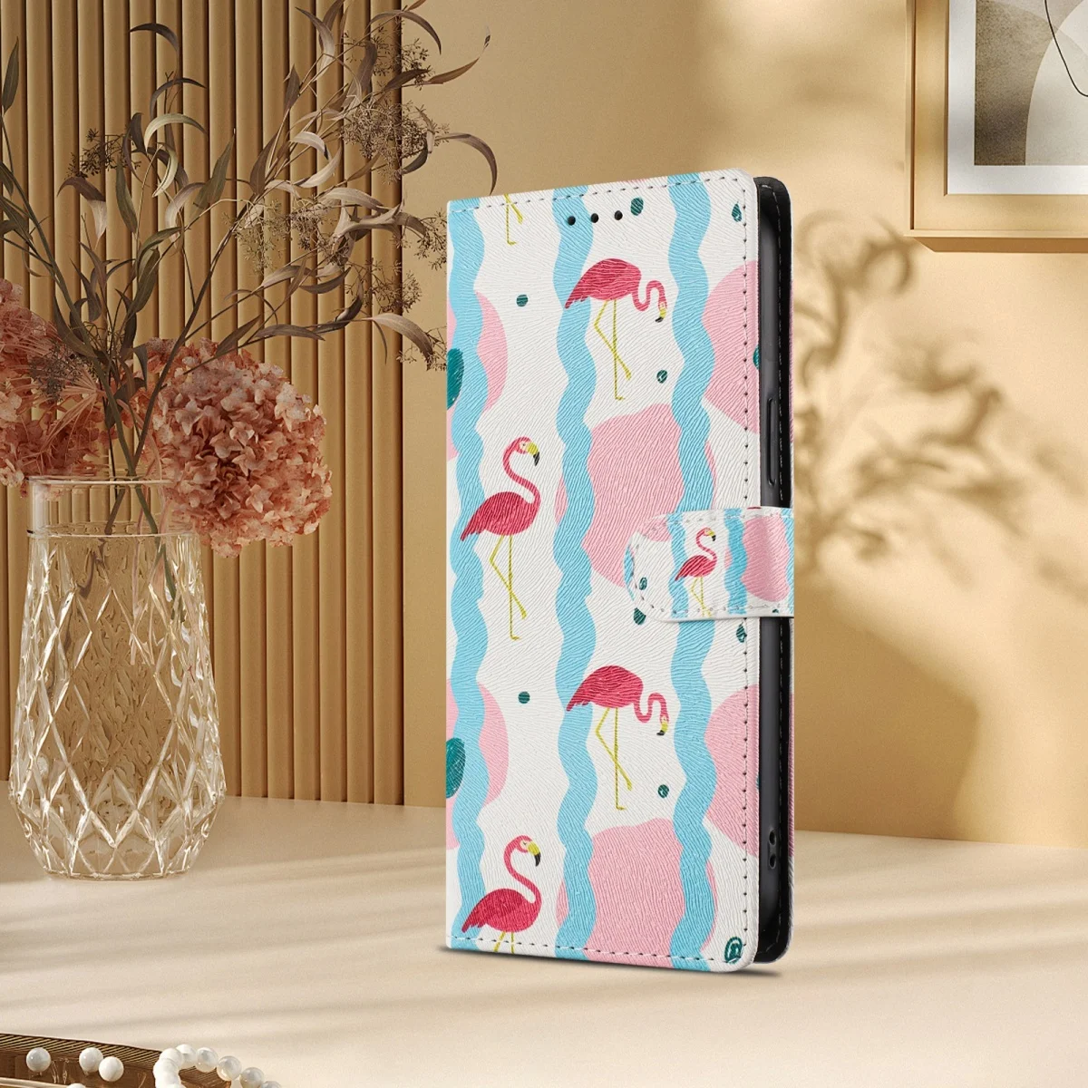 Luxury Leather Flip Wallet Case with Magnetic Stand and Card Holder