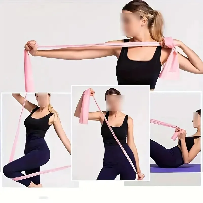 Yoga Pilates Resistance Bands Set Working Out Gym Exercise Equipment Elastic Band Fitness Booty Thermal Stretch Stretching Strap