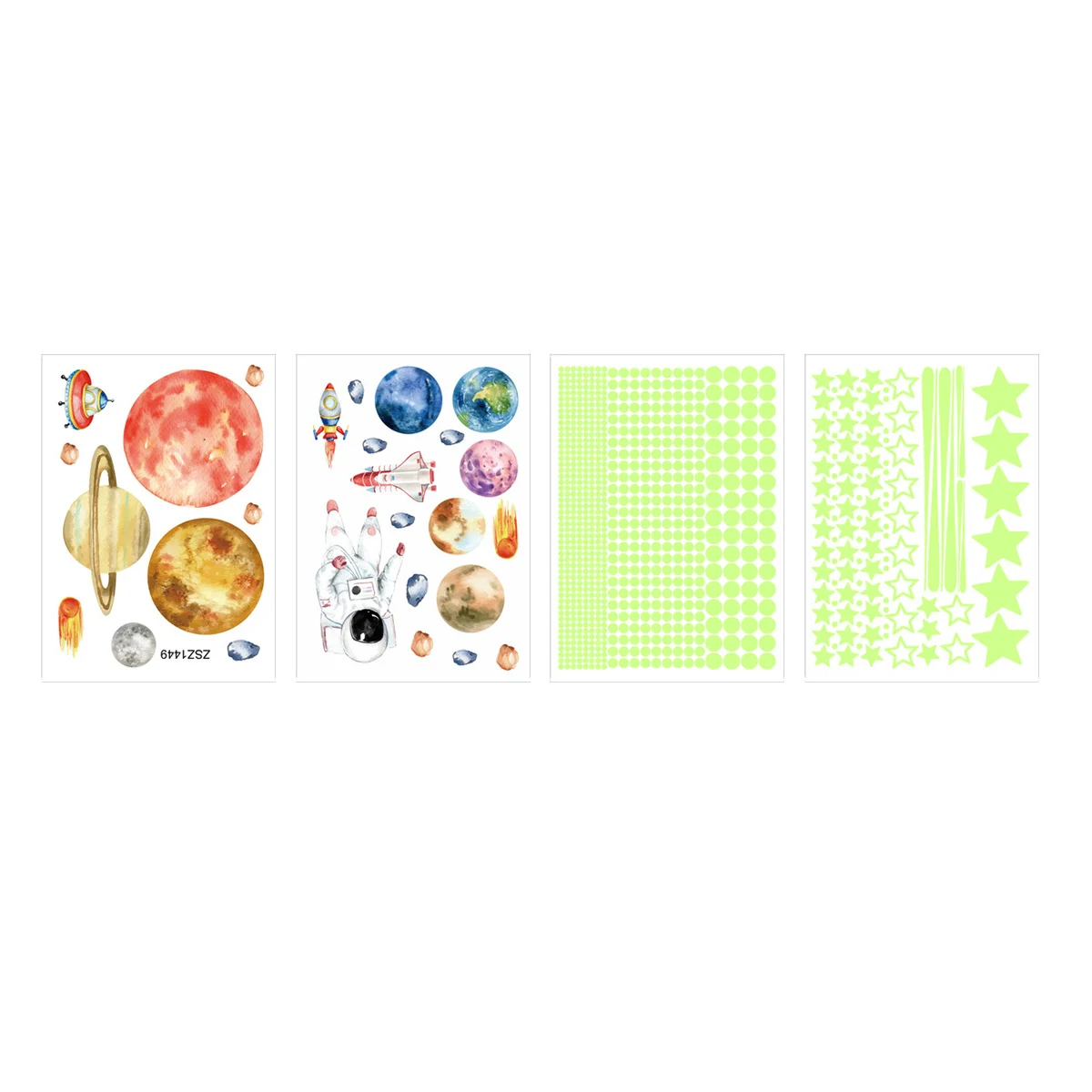 849 pcs Glow in The Dark Stars Wall Stickers Inside Out Home Decor