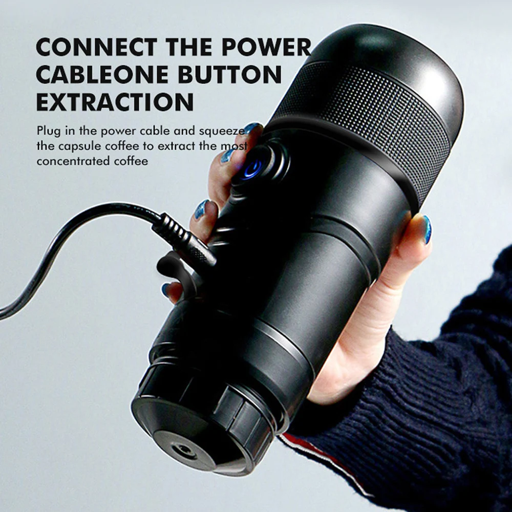 XEOLEO Portable Coffee Machine DC 12V for Car & Home For 3-in-1 Espresso Coffee Maker Fit Nespresso Dolce Capsule Powder 3