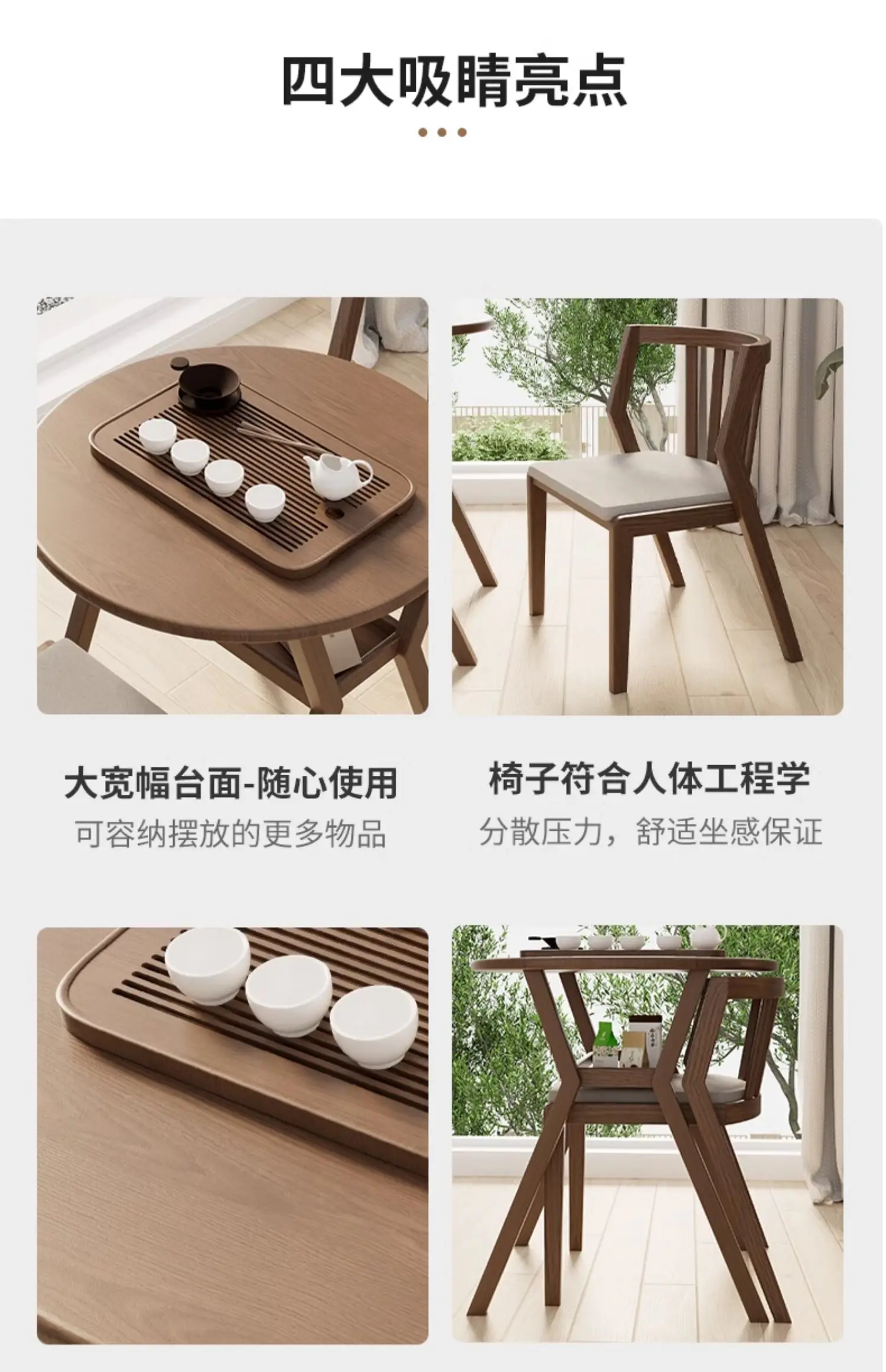Folding Coffee Wooden Dining Table Set Chairs Small Kitchen Nordic Round Table Living Room Mesas De Comedor Home Furniture