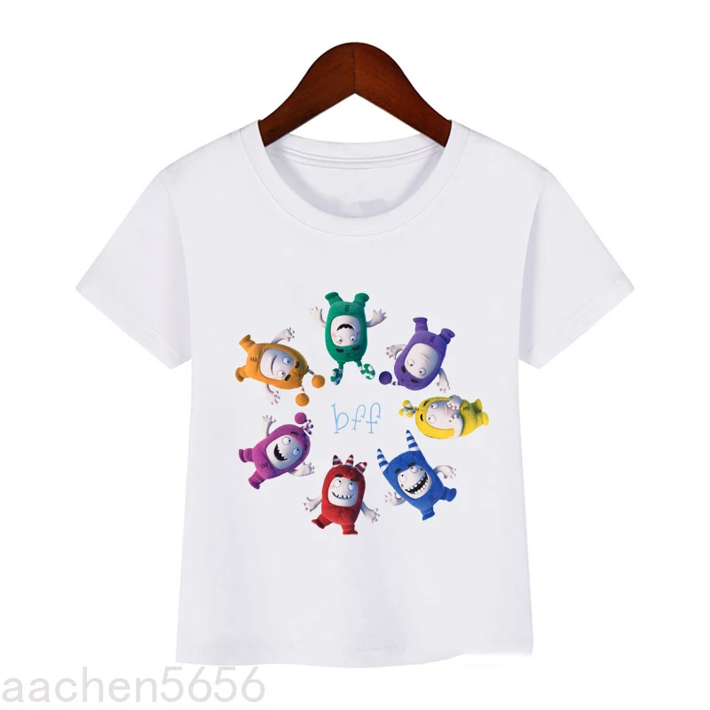 New Hot Sale Children T-shirt Funny Cartoon Oddbods Graphic Print Boyst-shirt  Summer Casual Kids Tops Cute Girls  t shirts tops children's t shirt with animals	