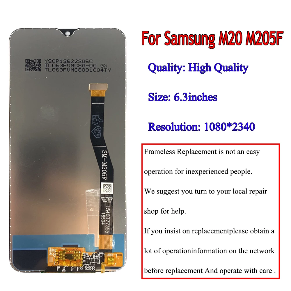 3/5/10PCS High Quality For Samsung M20 LCD M205 M205F SM-M205F