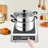 Портативная электрическая индукционная варочная панель с 10 уровнями температуры |   Индукционная варочная панель из микрокристаллического стекла 3500 Вт — изображение 5