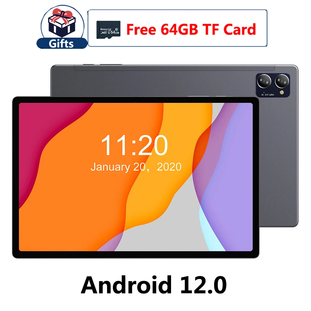 

New 10.1 Inch Tablet Pc 2023 Android 12.0 Tablet 4G+64GB+Free 64GB TF Card Tablet 10.1 Inch HD Screen 4G Phone Tablet