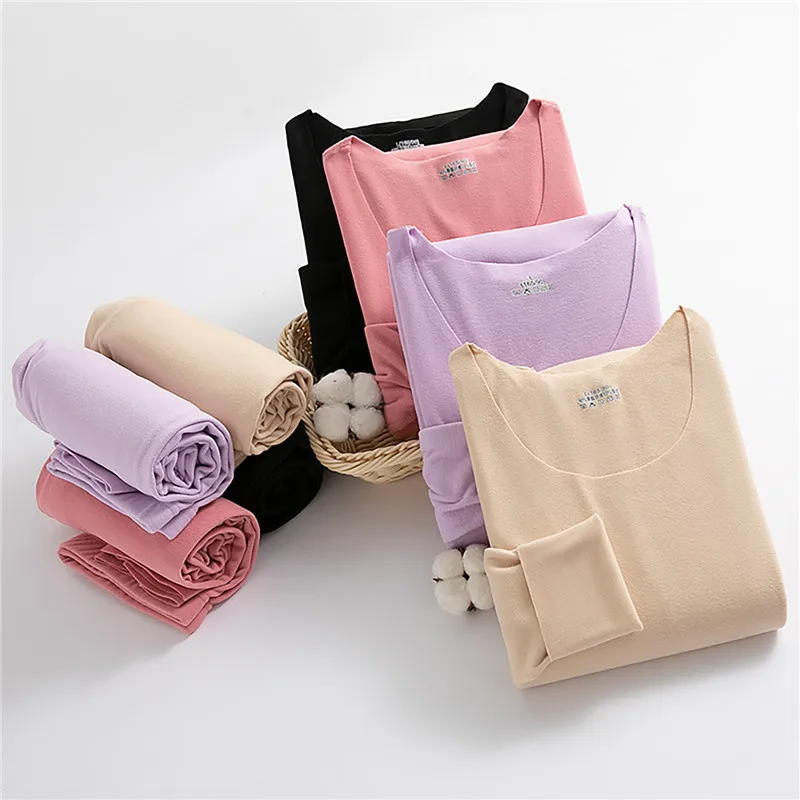 Women's Thermal Underwear Winter Clothes Seamless Thick Double Layer Warm Lingerie Women Thermal Clothing Set 2 Pieces