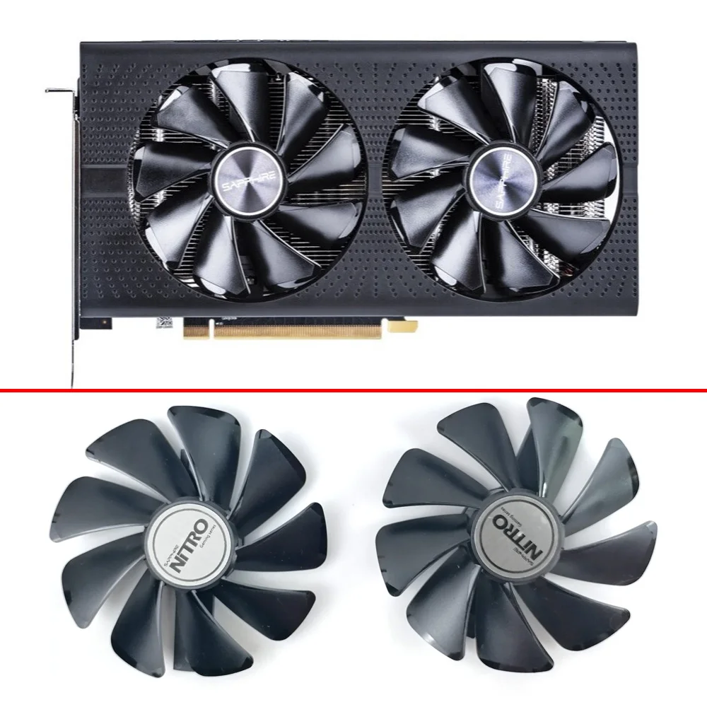 95Mm Muslimah Dc 12V Rx 480 Gpu Cooler Per Sapphire Nitro Rx480 8G Rx 470 4G Gddr5 Rx570 4G/8G D5 Rx580 8G Oc