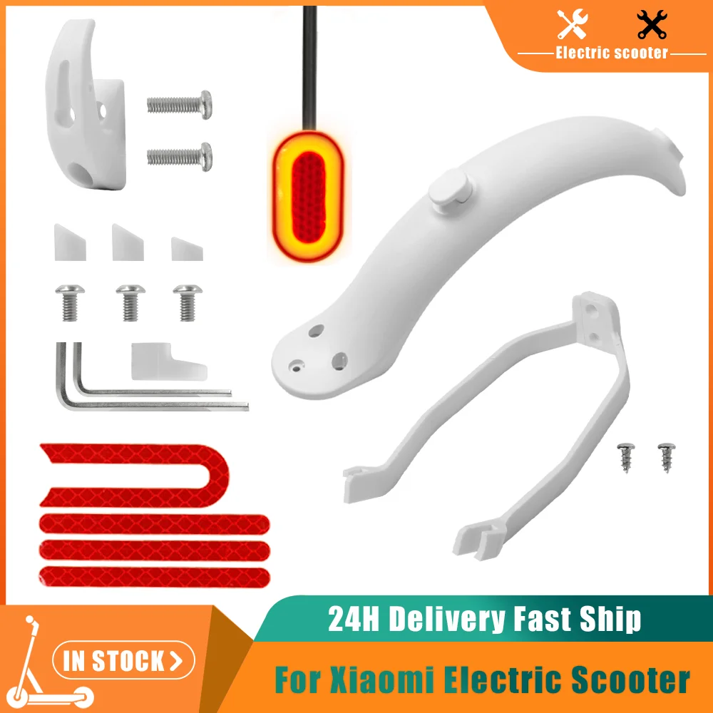 

Skateboard Rear Mudguard Bracket Tire Splash Fender Guard Sets For Xiaomi M365/M187/Pro Electric Scooter Tail light hook kit