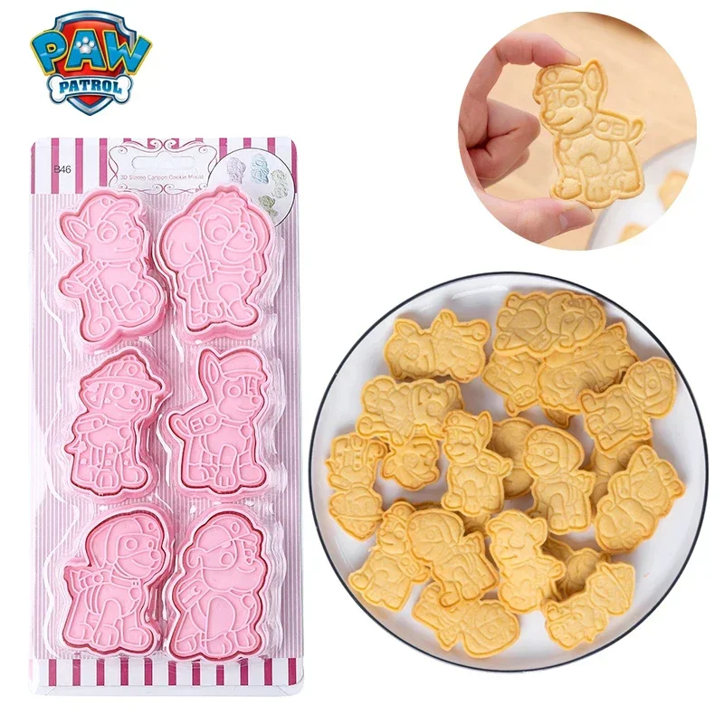 Paw Patrol Anime Figure Chase Cookie Mold Plastica Strumenti Di Cottura Fai Da Te Glassa Cracker Press Mold Cutter Set Cartoon Cake Tooling