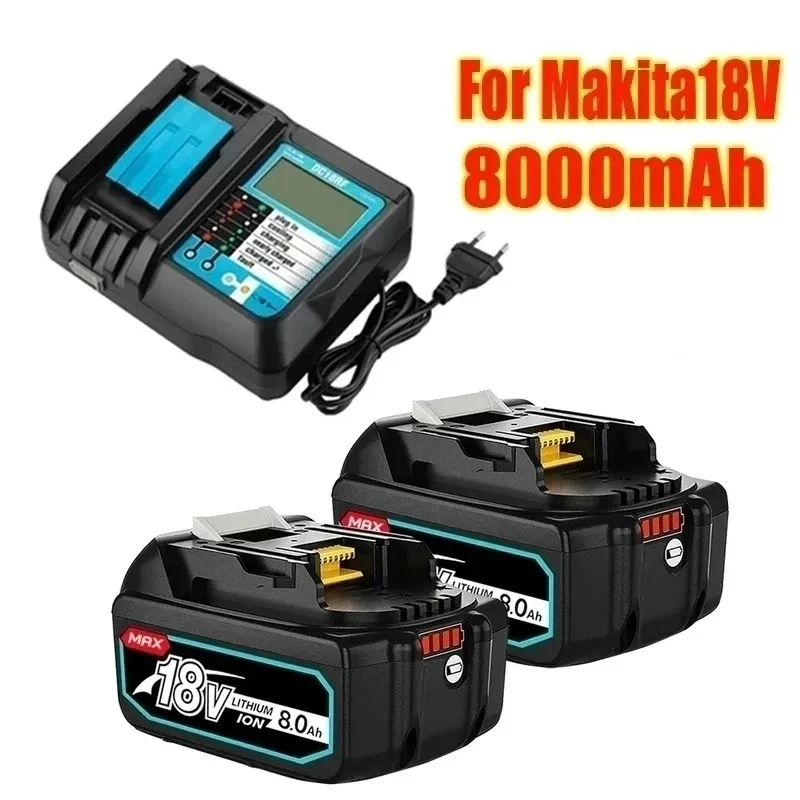 

Аккумуляторная батарея BL1860, 18 в, 8000 мАч, литий-ионная батарея для Makita 18 в, 8 Ач, BL1850, BL1880, BL1860B, LXT400