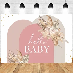 Pink Pampas Grass Baby Shower Backdrop - Elegant Floral Party Decoration - 180x120cm (As picture)