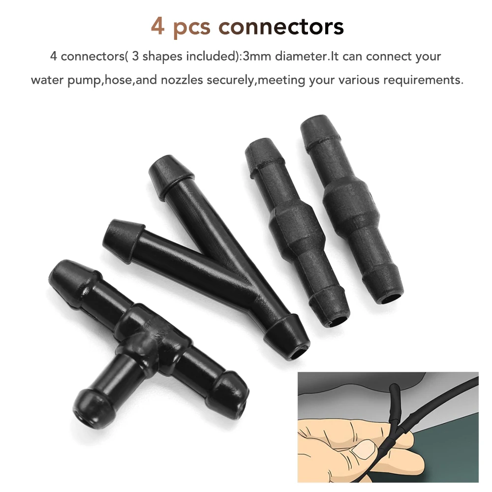 Car Windshield Washer Nozzle Hose Connector For BMW E30 E36 E39 E46 E60