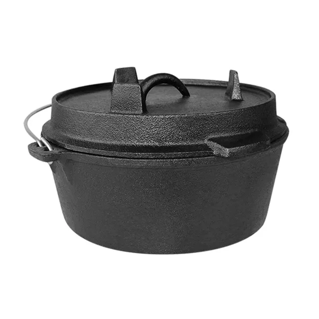 Lève-couvercle En Fonte Pour Dutch Oven - 26 Cm - Poignée En T Pour Barbecue Camping Cuisine