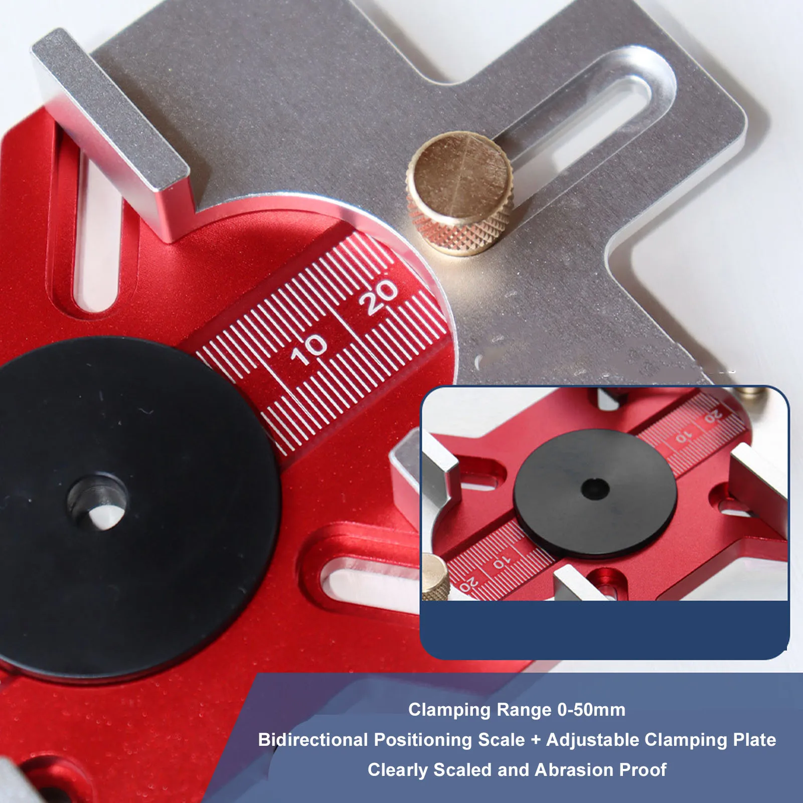 Woodworking Router Slotting Base Wood Router Slotting Locator Clear Scale Abrasion Proof Efficient 2 in 1 Design for Handcraft