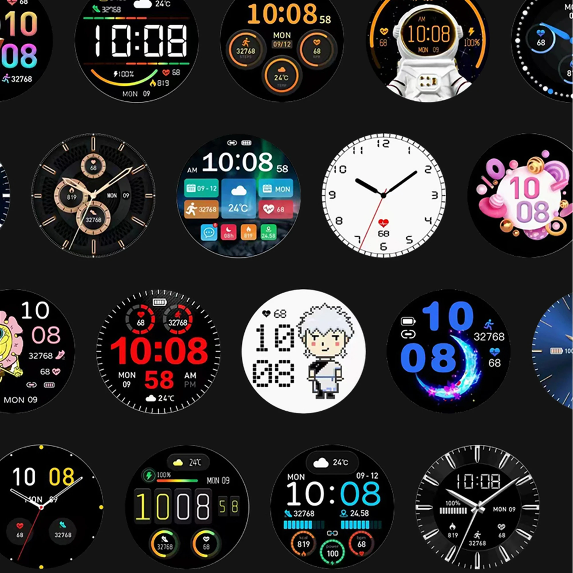 Szwxskj S7 Ʈ ġ 1.6 HD 400*400 BT ȭ    ڵ ȵ̵ IOS 680mAh ͸ 30  