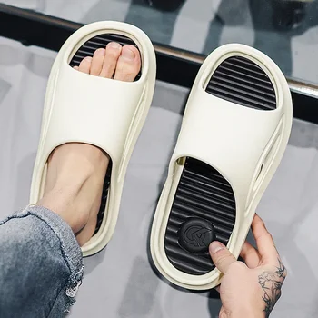 Alternative view of Men's Slippers Indoor Leisure Sports Couple Beach Shoes Summer Outdoor Anti Slip Thick Sole Designer Sandals for Men Zapatillas