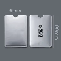 20PCS Anti Rfid Wallet Blocking Reader Lock Bank Card Holder Id Bank Card Case Protection Metal Credit Card Holder Aluminium 2