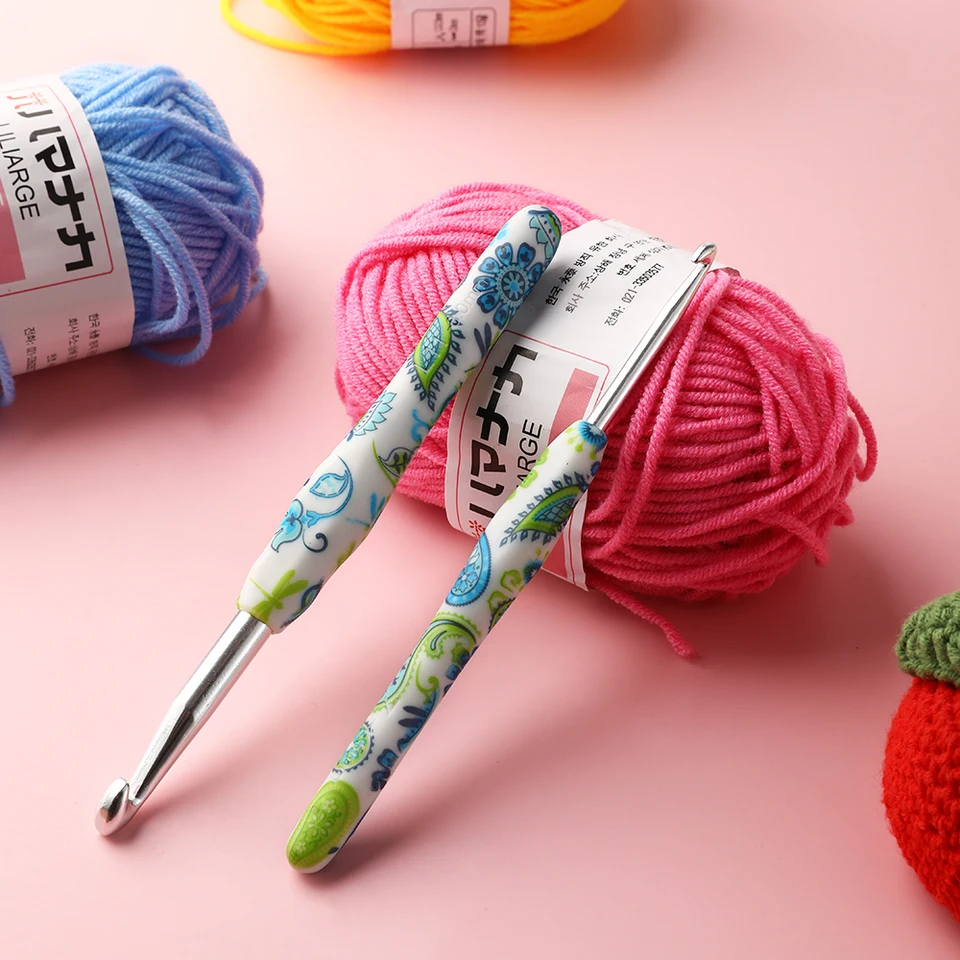 Aiguilles à Crochet En Aluminium Avec Poignée Métal - Lot De 8 Tailles (2.0 à 5.0 Mm) - Pour Tricot, Tissage