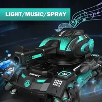 Gesture sensing remote control spray car 2.4G four-wheel stunt launch water polo tank car boy machine armour game toy car 2