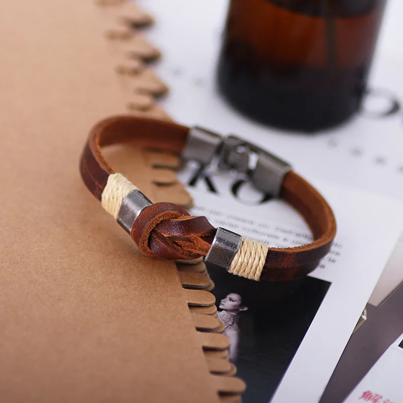 Fashion Jewelry Punk Rock Antique Copper Plated PU Leather Bracelet&Bangle for Women Men Friendship Party Gift bracelet jewelry leather bracelets
