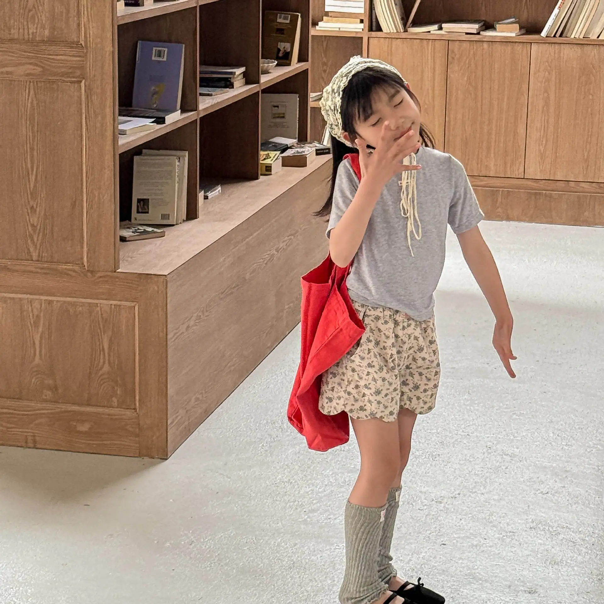 Kids Shorts Summer Korean Baby Girl's Washed Cotton Shorts 1-7Year Casual Pants 6051