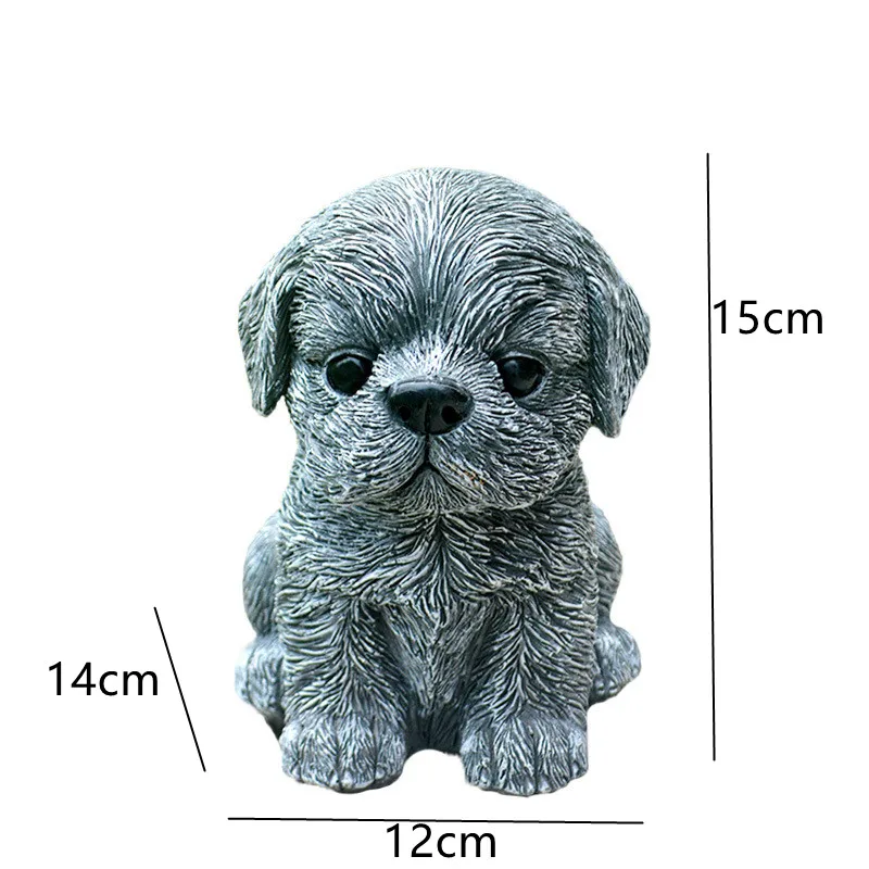 Stoneandstyle Statue Chien Maltais, Au Gel Et Aux Intempéries-Massif En Pierre