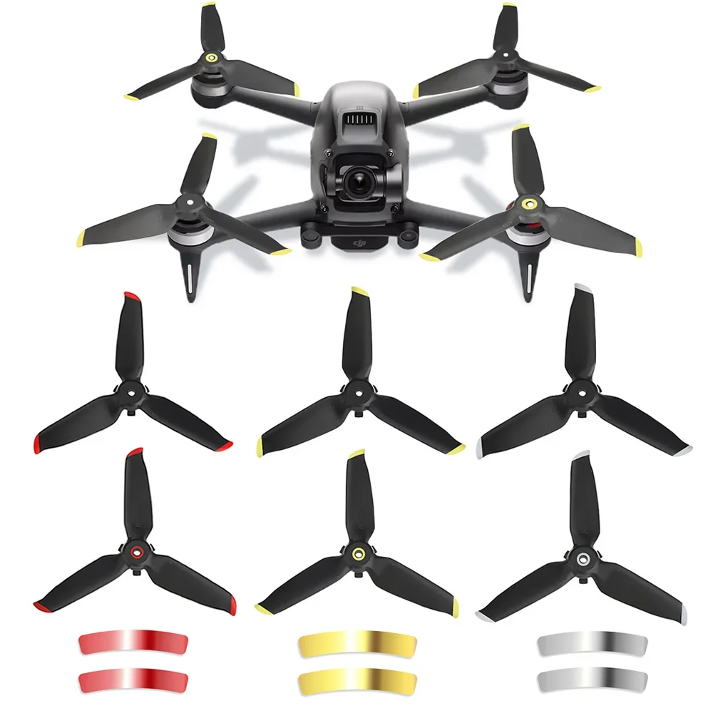 Drone Propeller Drone Propellers Drone Propeller Blades Propeller Replacement Parts 4pcs FPV Combo Drone Three Leaves Propellers for DJI FPV Propeller Quick Release Blade Props Noise Reduction accessoires