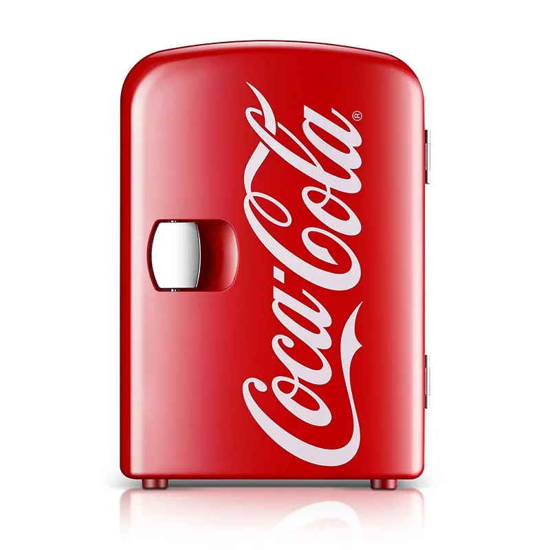 4L 12V/220V Coca-Cola Mini Refrigerator Multifunction Cosmetics Beer Beverage Cooler Warmer for Car Home