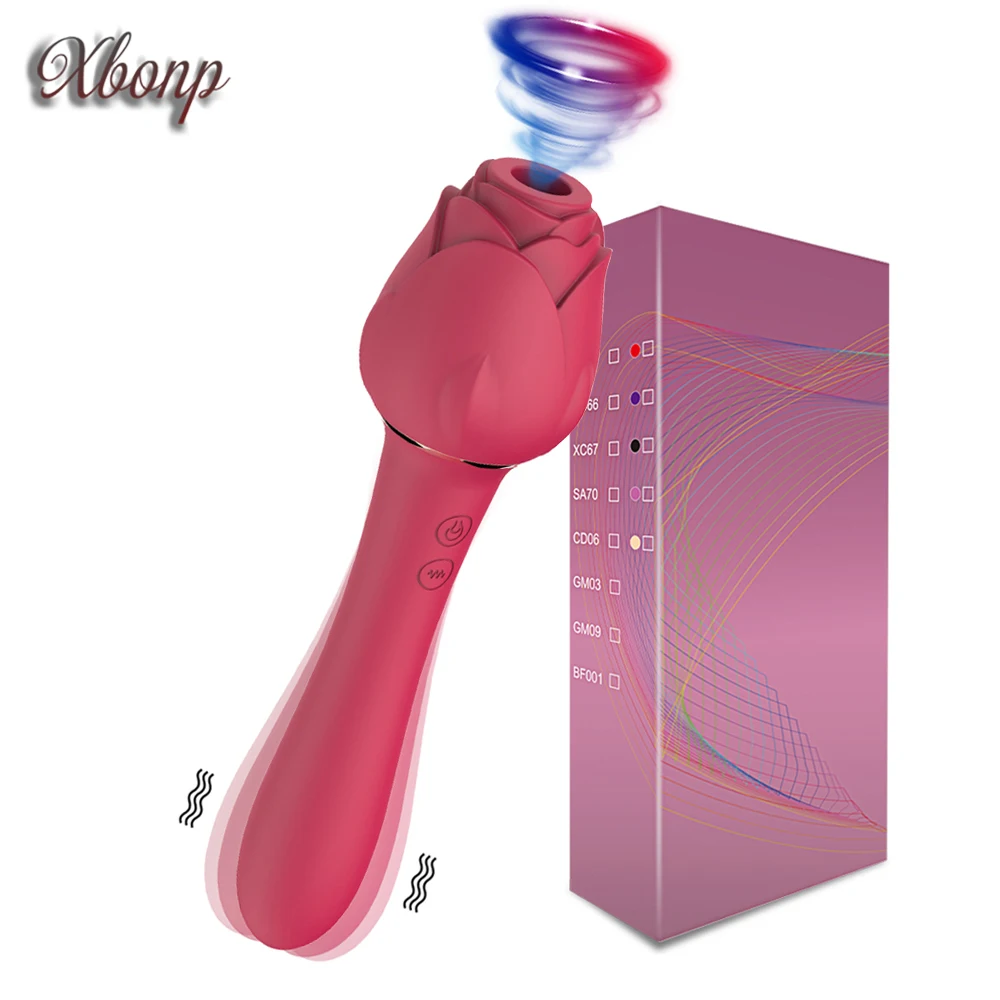 Rose-Sucking Vibrator Female Clitoris Sucker Vacuum Stimulator Vaginal Massagers Adults Goods Rose-Vibrating Sex Toy for Women