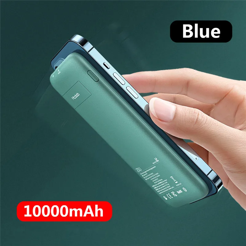 power bank power bank 10000mAh Portable Magnetic Wireless Power Bank 15W Fast Charger For iPhone 12 13 Pro Max Mobile Phone External auxiliary battery charging bank Power Bank