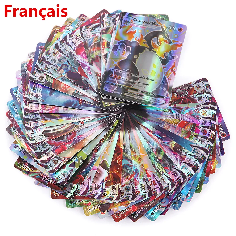 10 300PCS French Version Pokemon Cards V GX MEGA TAG TEAM EX Game Battle Card|Game Collection Cards| - AliExpress