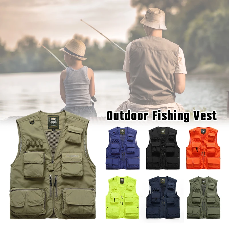 7XL Plus Size Mesh Multi-pocket Vest Men Women Outdoor Sport Fishing Vest  Photography Work Clothes Casual Cargo Vest Jacket - AliExpress