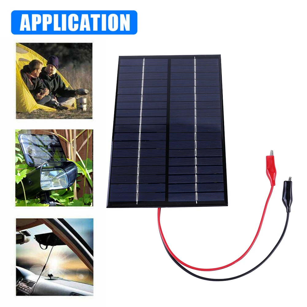 10W 휴대용 태양 전지 패널 DIY 12V-18V 배터리 셀 USB 태양 전지 보조베터리 야외 캠핑 하이킹 태양 열 충전기 휴대 전화에 대 한
