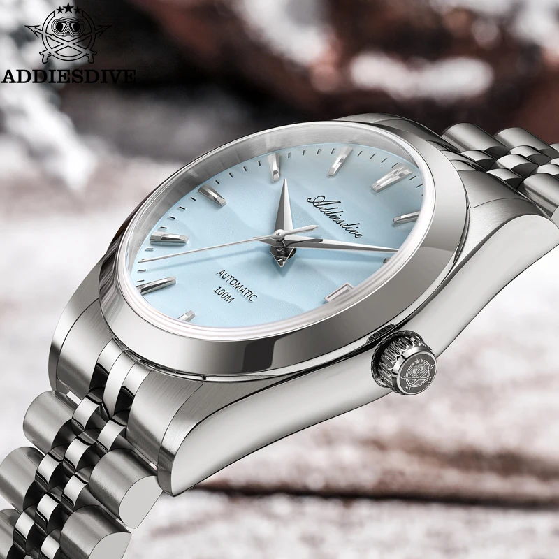 ADDIESDIVE NEW Men's Luxury Watch 316L Stainless Steel 100M Diving Fashion Relogios Masculino Automatic Mechanical Business Dres