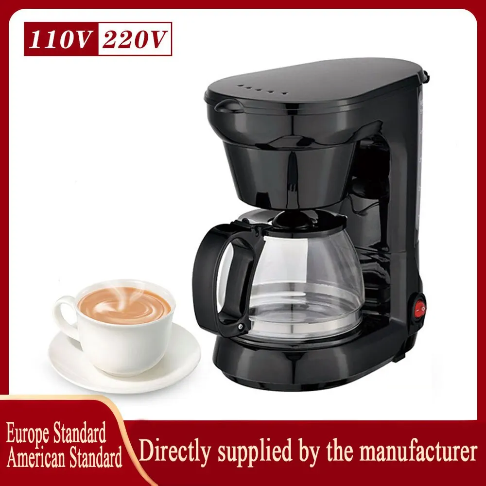 Home-American-Semi-Automatic-Filter-Coffee-Machine-Glass-Teapot-Drip ...