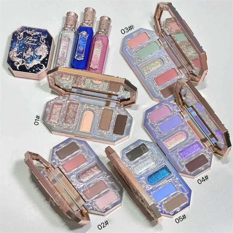 Eye shadow eye shadow plate Flower Knows Moonlight Mermaid Series 5Color eyeshadow delicate matte glow shimmer chameleon waterproof glitter eye palette
