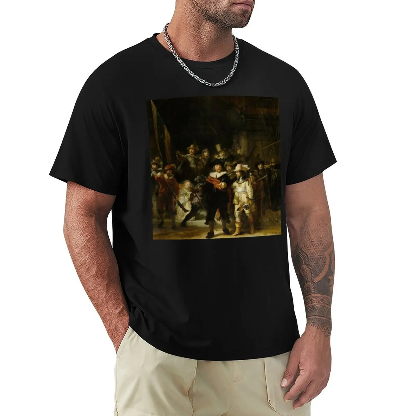 

The Night Watch by Rembrandt T-Shirt new edition customs vintage tshirts for men