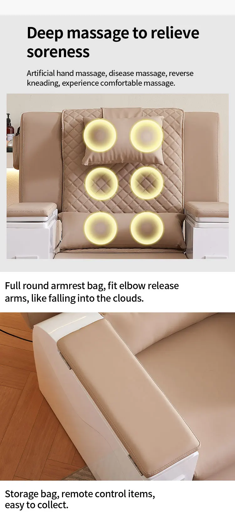Pedicure Manicure eyelash sofa Electric recliner chair Foot wash sauna foot bath One-legged chair Multi-functional beauty chair
