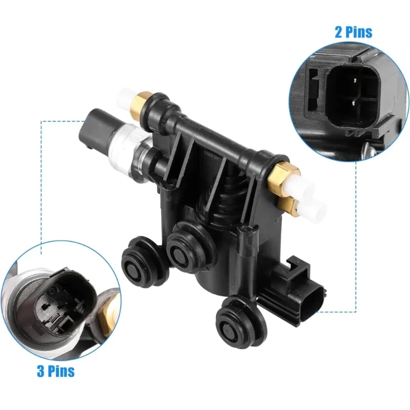 Air Suspension Solenoid Valves Block Replacement Fit for LR3 RVH000046 RVH000045 RVH500070 Enhancing Vehicle Control