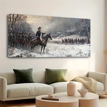 Washington's Resolve – Limited Edition Historic Print -  1.5 inch Wood Frame Backed Canvas