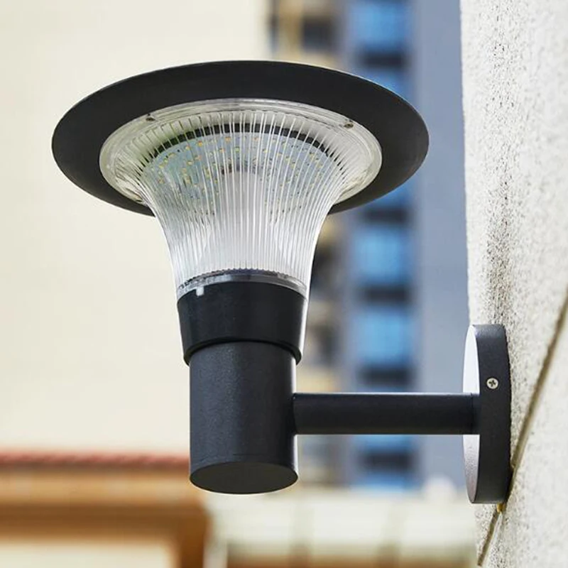 Solar Lamp Outdoor Garden Wall Lamp Terrance Courtyard Aisle Gate LED Solar Powered Steet Wall Lights Christmas Decor Light