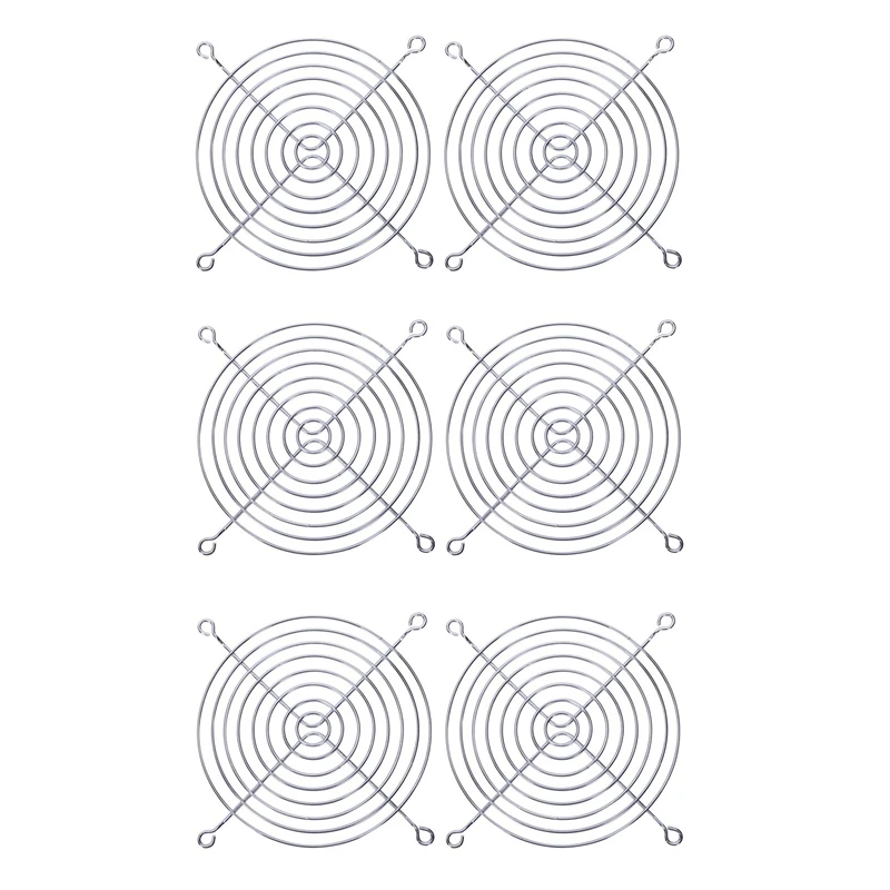 

6 X Metal Wire Finger Guard Grill For 120 X 120Mm Computer Case Fan