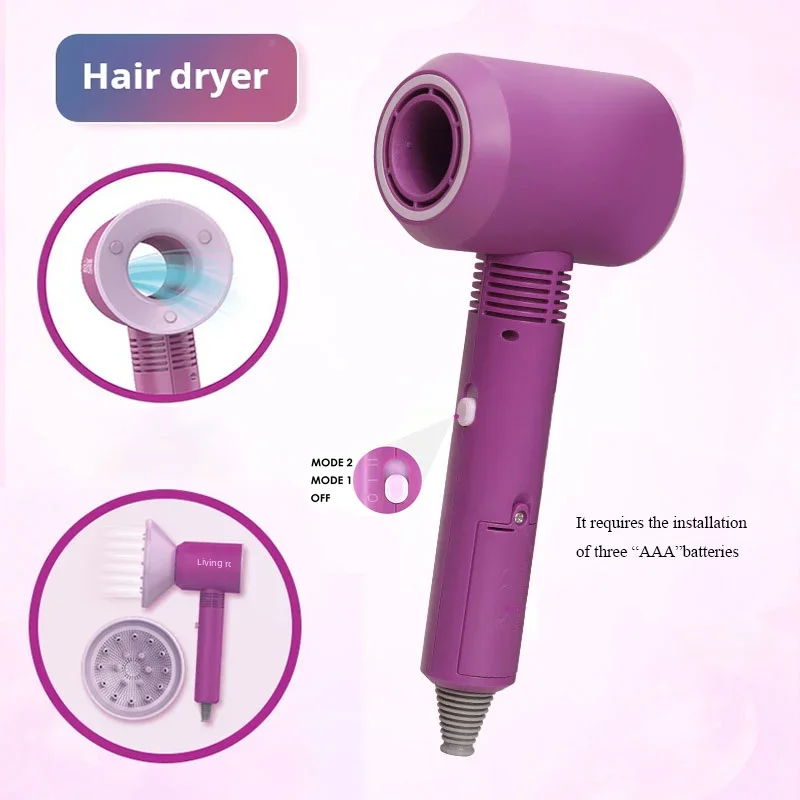 Makeup Toy Kids Hair Beauty Makeup Set Girl Simulation Hair Dryer Fashion Styling Tool Pretend Play Children Toys House Gift