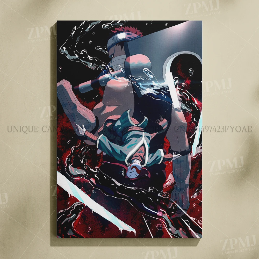 Anime Wall Art: Uchiha Madara Canvas Painting - Japanese Style Home Decor