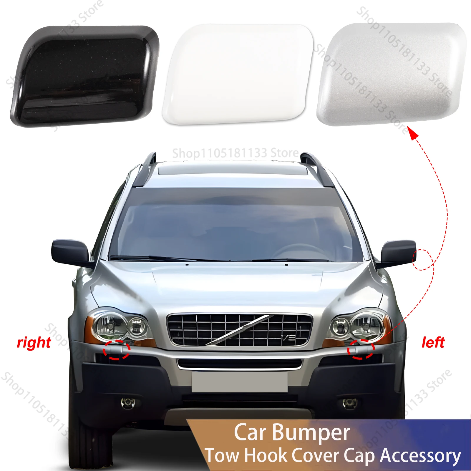 For VOLVO XC90 Headlamp Jet Spray Cover Front Bumper Headlight Washer ...